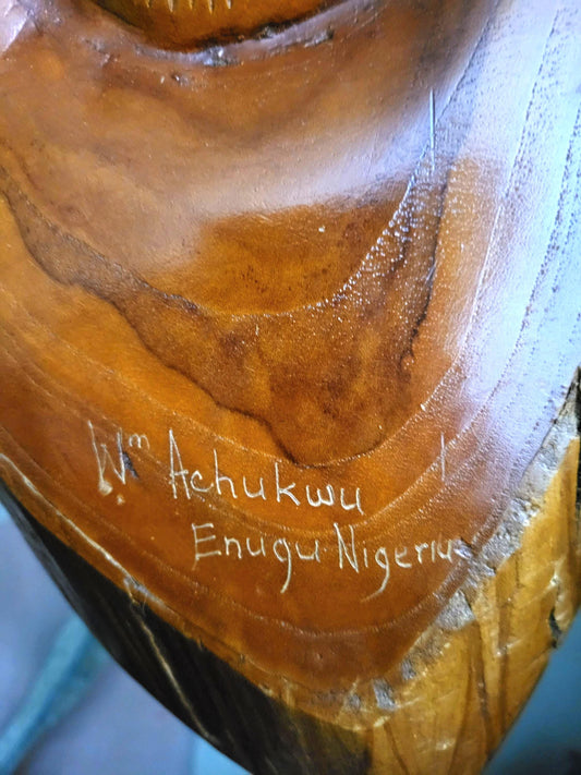 Vintage African Wall Plaque Wall Art Decor Hand Carved Wood