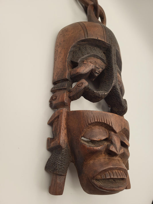 Large Vintage African Kenyan Massai Tribal Mask