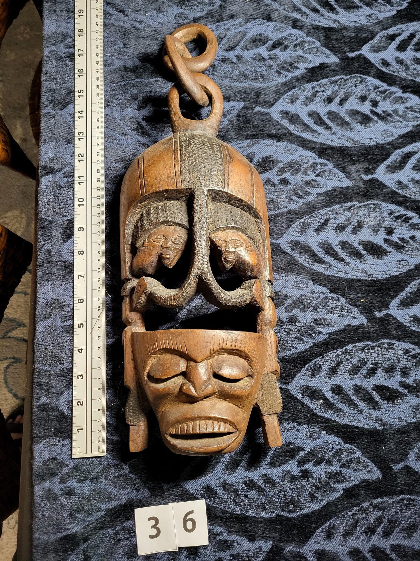 Large Vintage African Kenyan Massai Tribal Mask