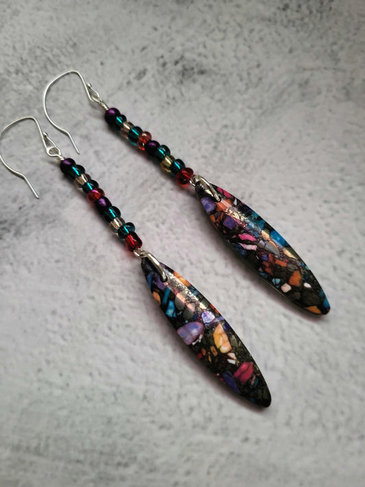 Imperial Jasper and Sterling Silver Drop Earrings