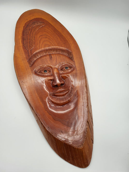 Vintage African Wall Plaque Wall Art Decor Hand Carved Wood