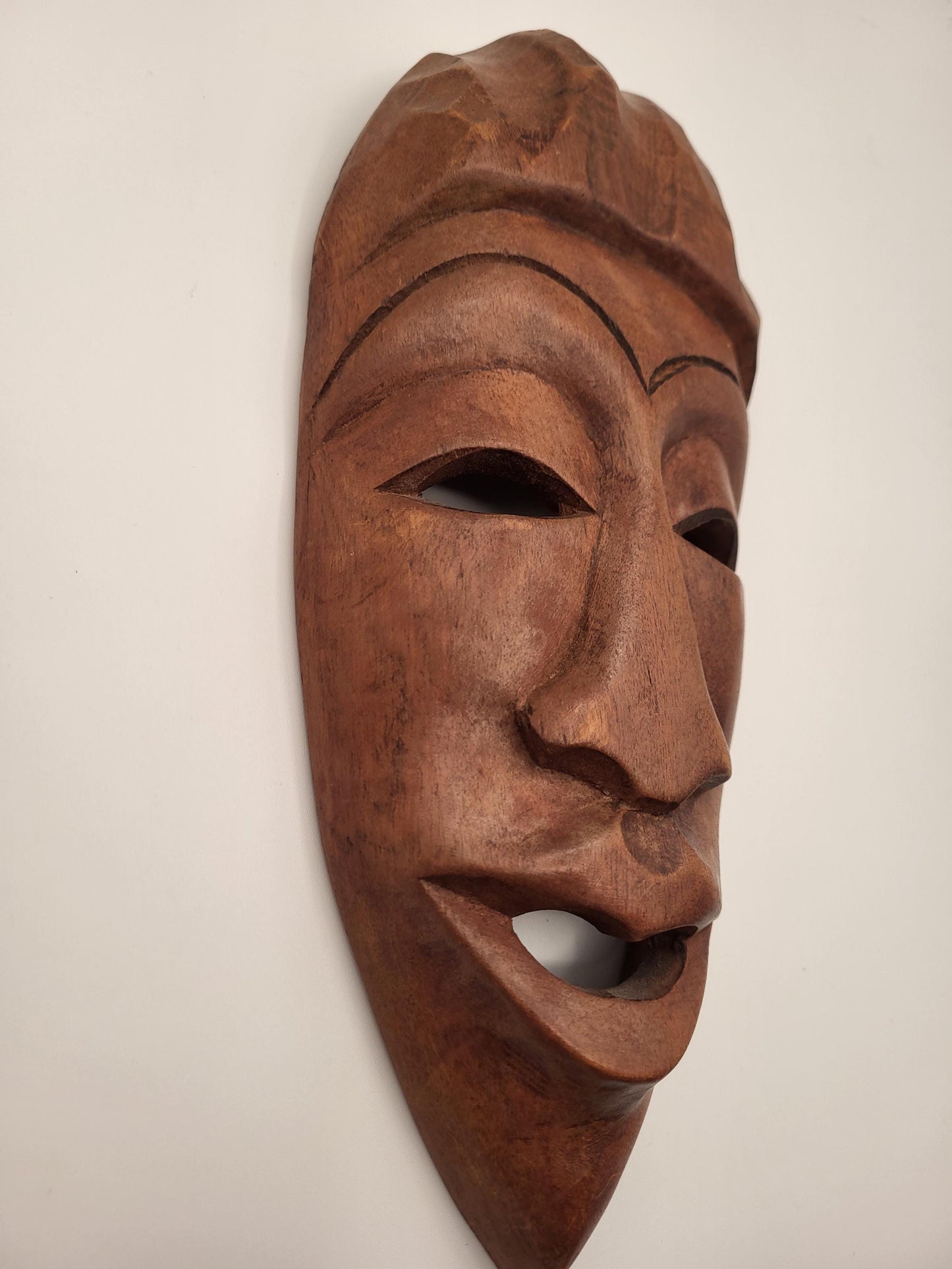 Vintage Haitian Hand Carved Wood Mask