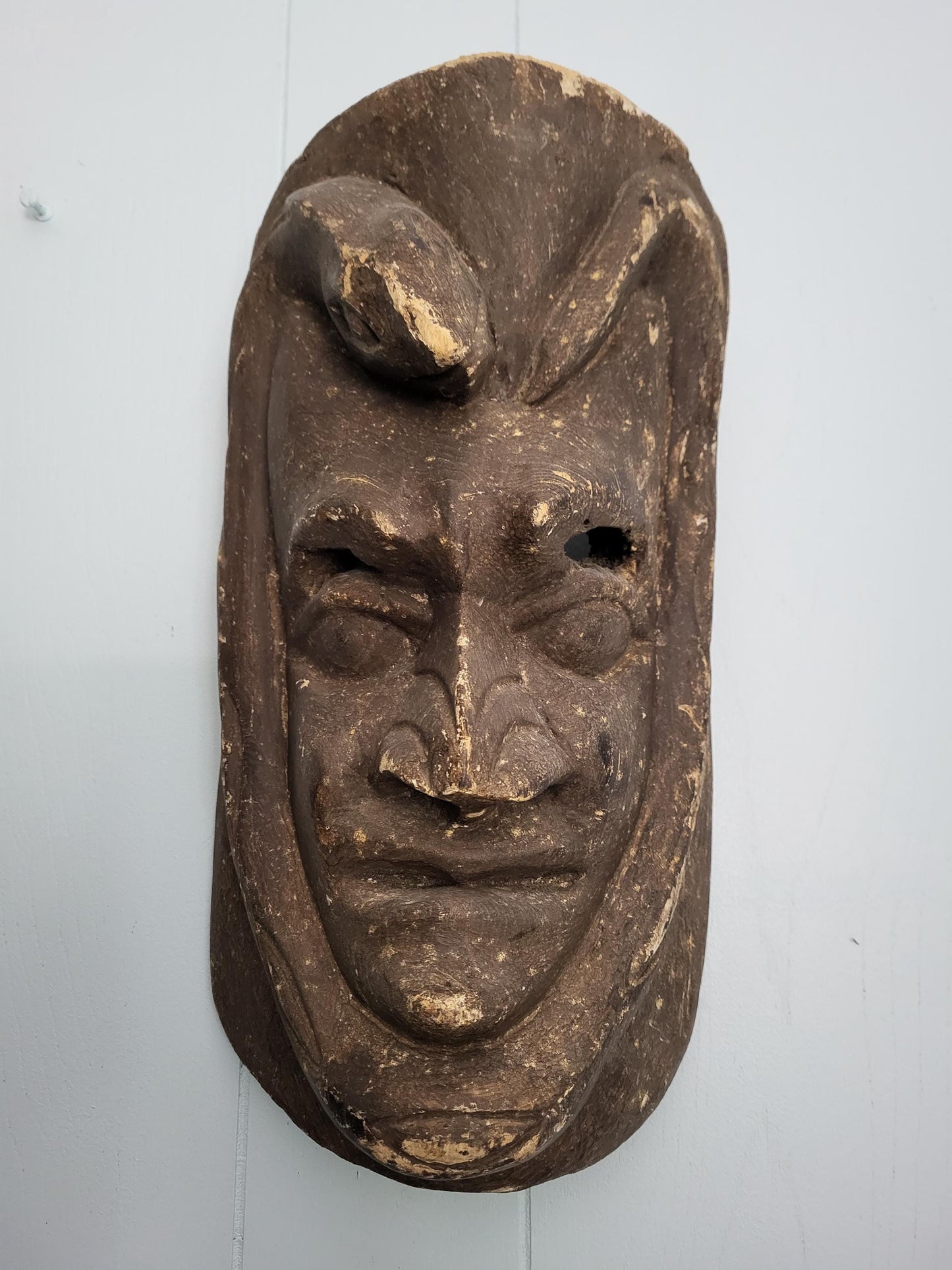 Large Vintage African Snake Man Mask