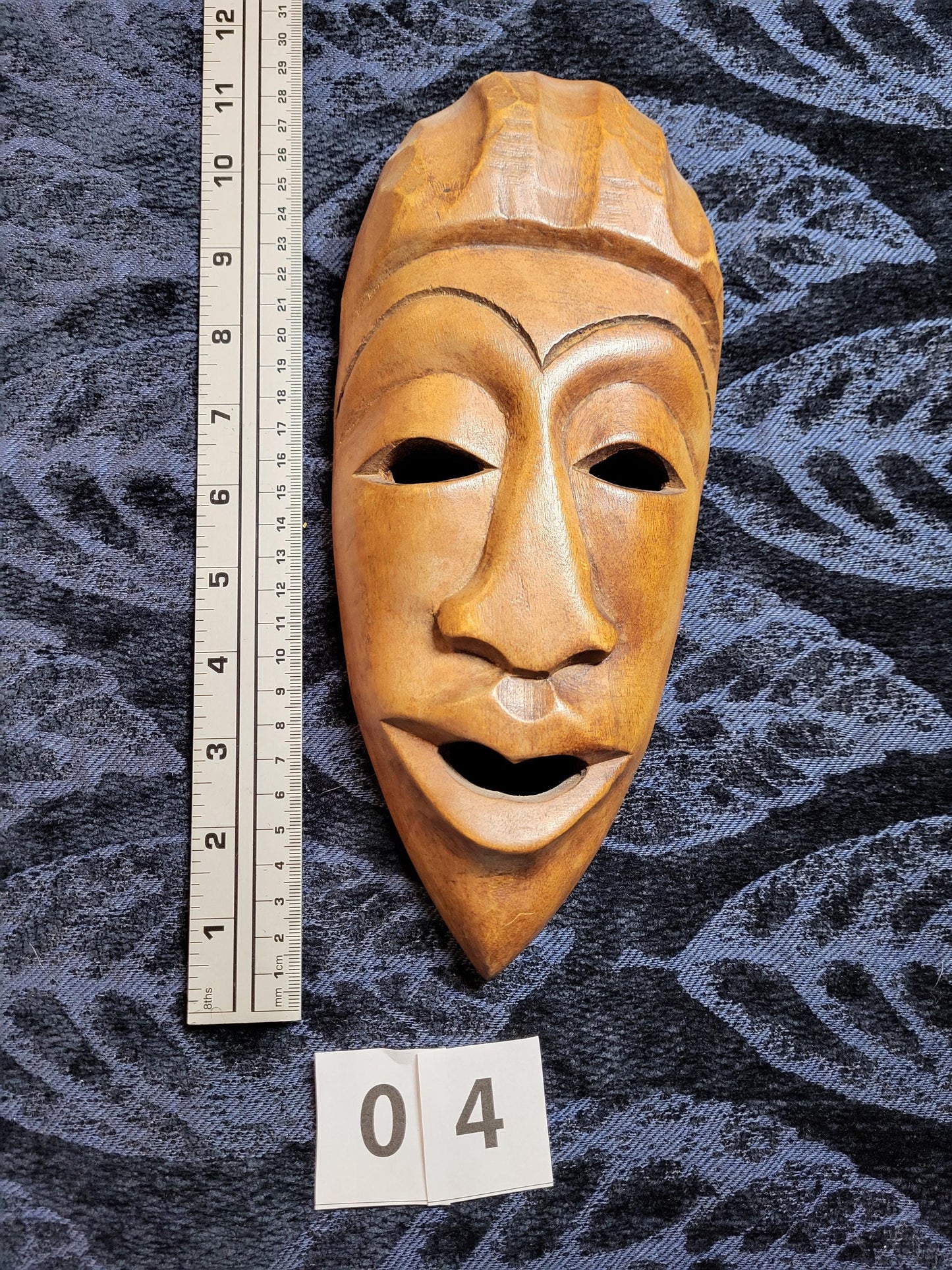 Vintage Haitian Hand Carved Wood Mask