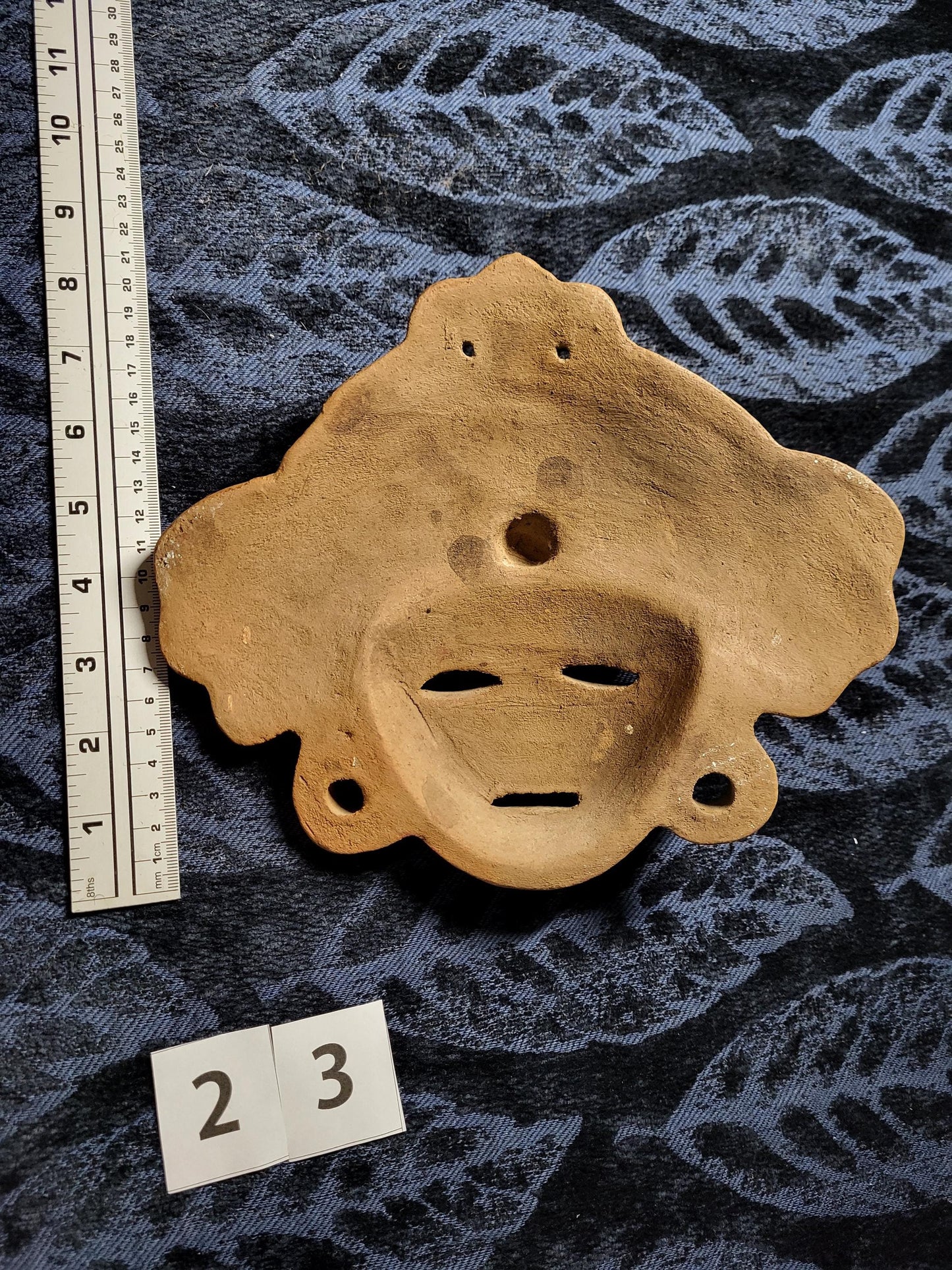 Aztec Mayan Warrior Clay Terra Cotta Wall Mask