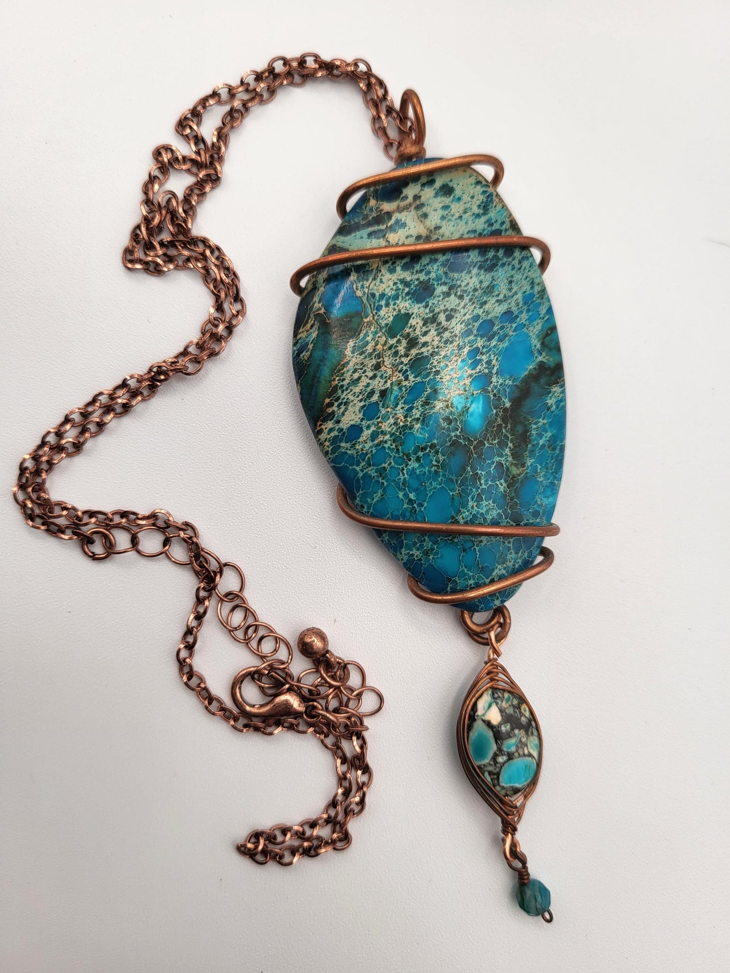 Jasper and Copper Pendant Necklace