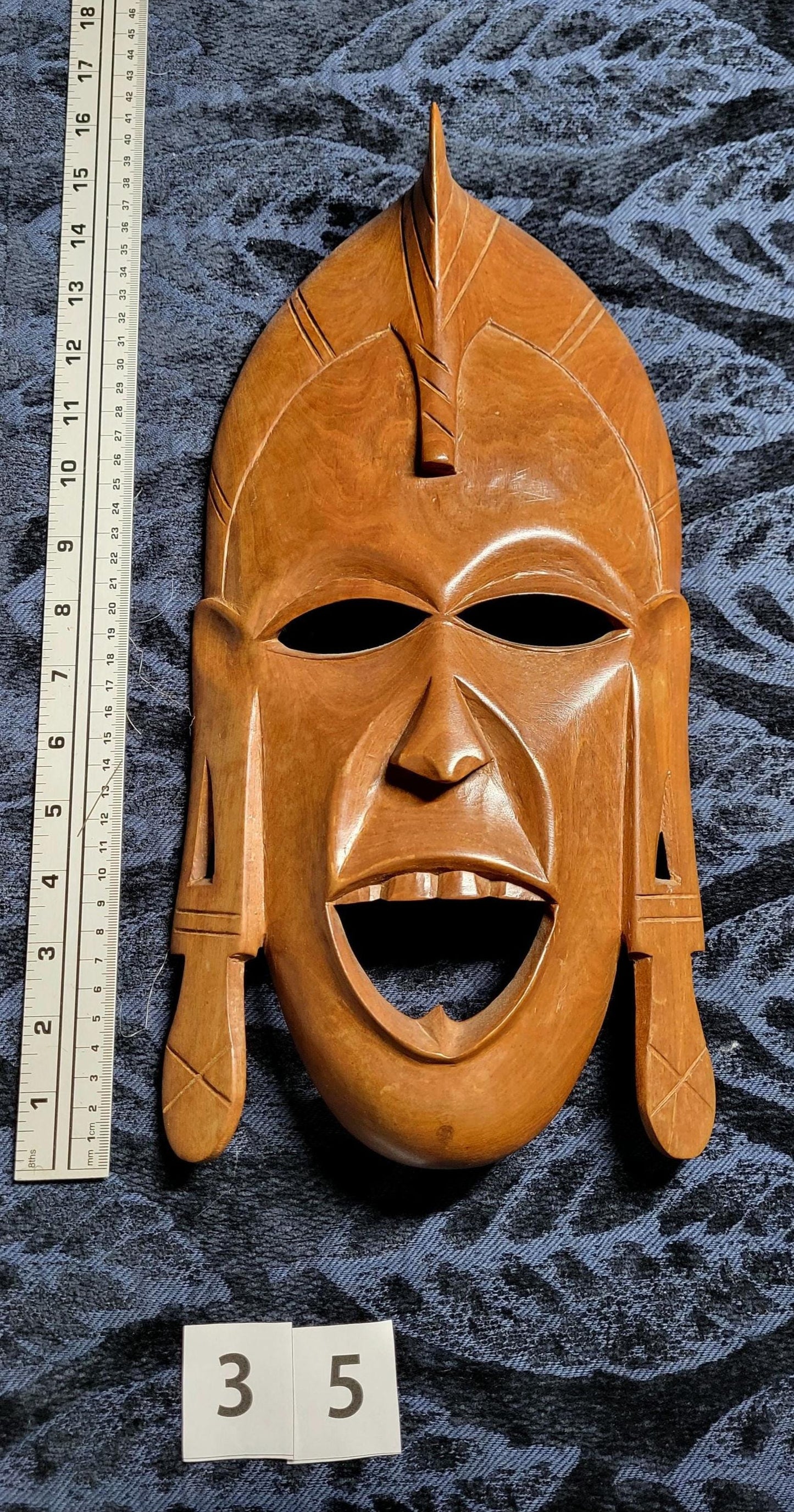 Medium to Large Vintage African Masaai Warrior Mask