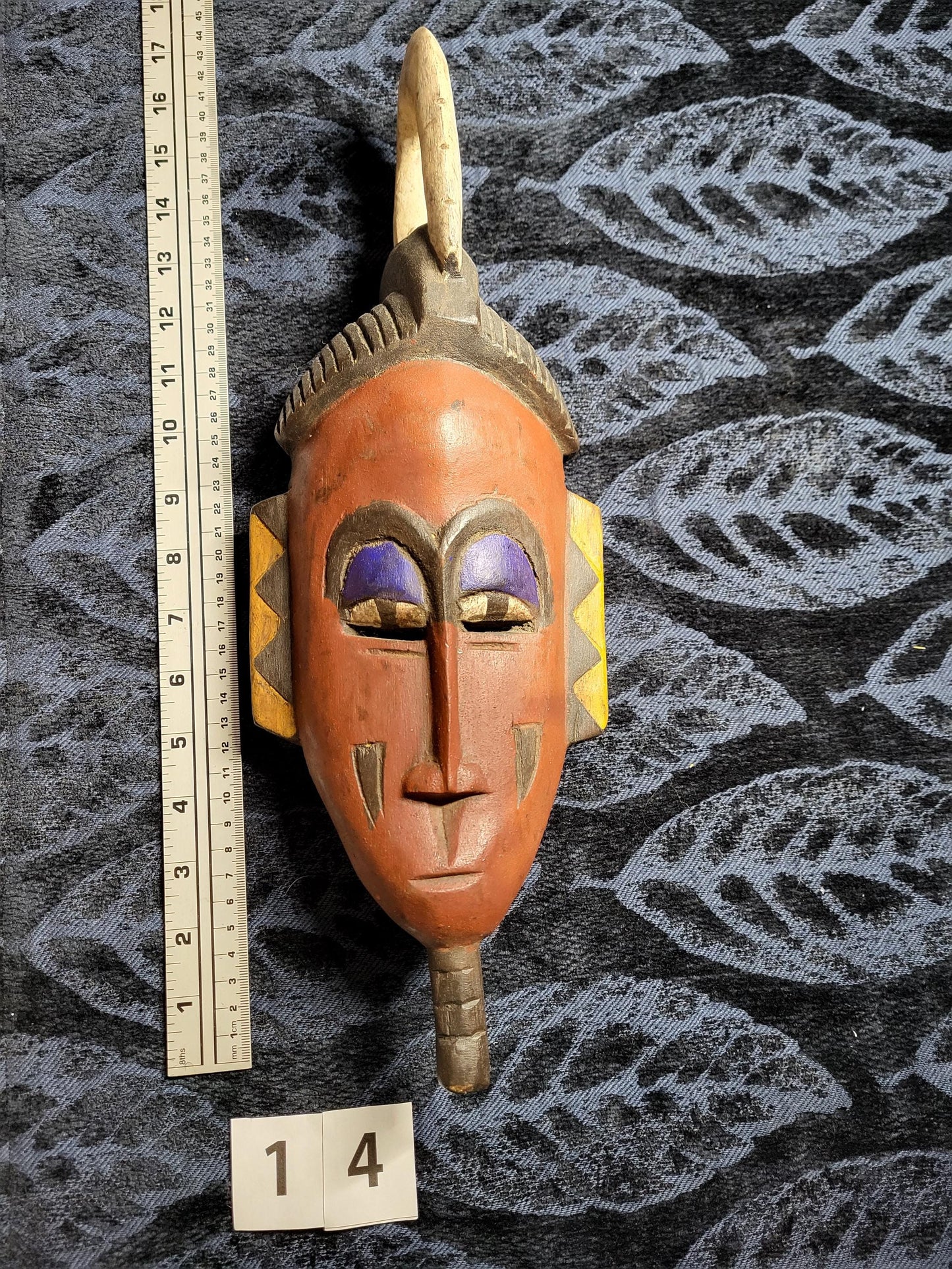 Vintage African Tribal Mask Hand Carved Wood