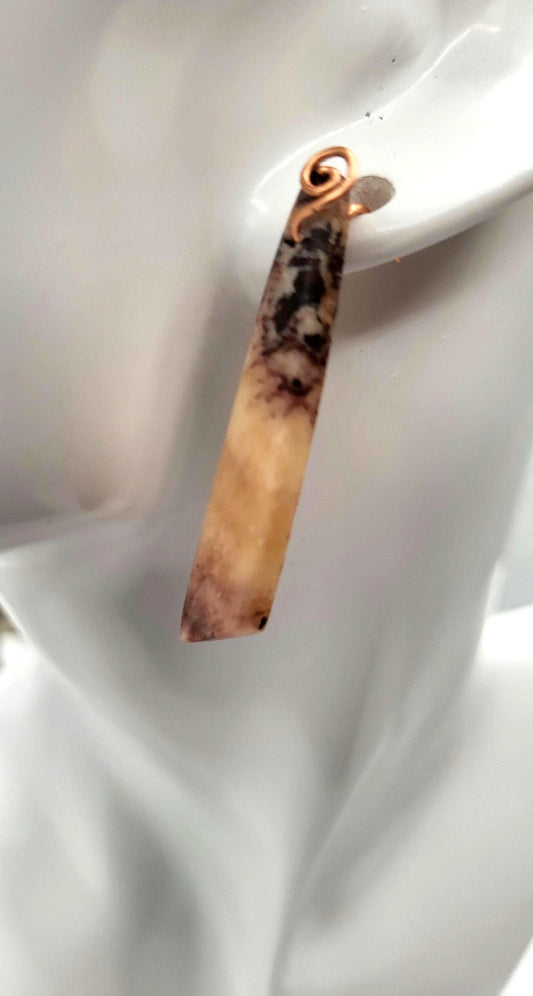 Picasso Jasper and Copper Post Earrings