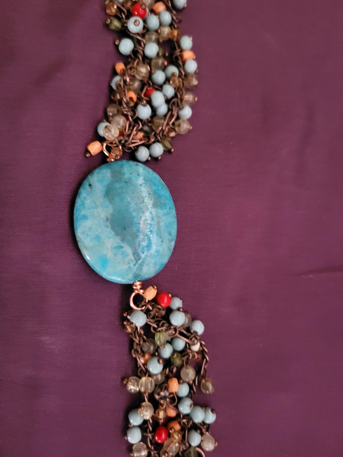 Amazonite and multiple stone beaded Bracelet Handmade
