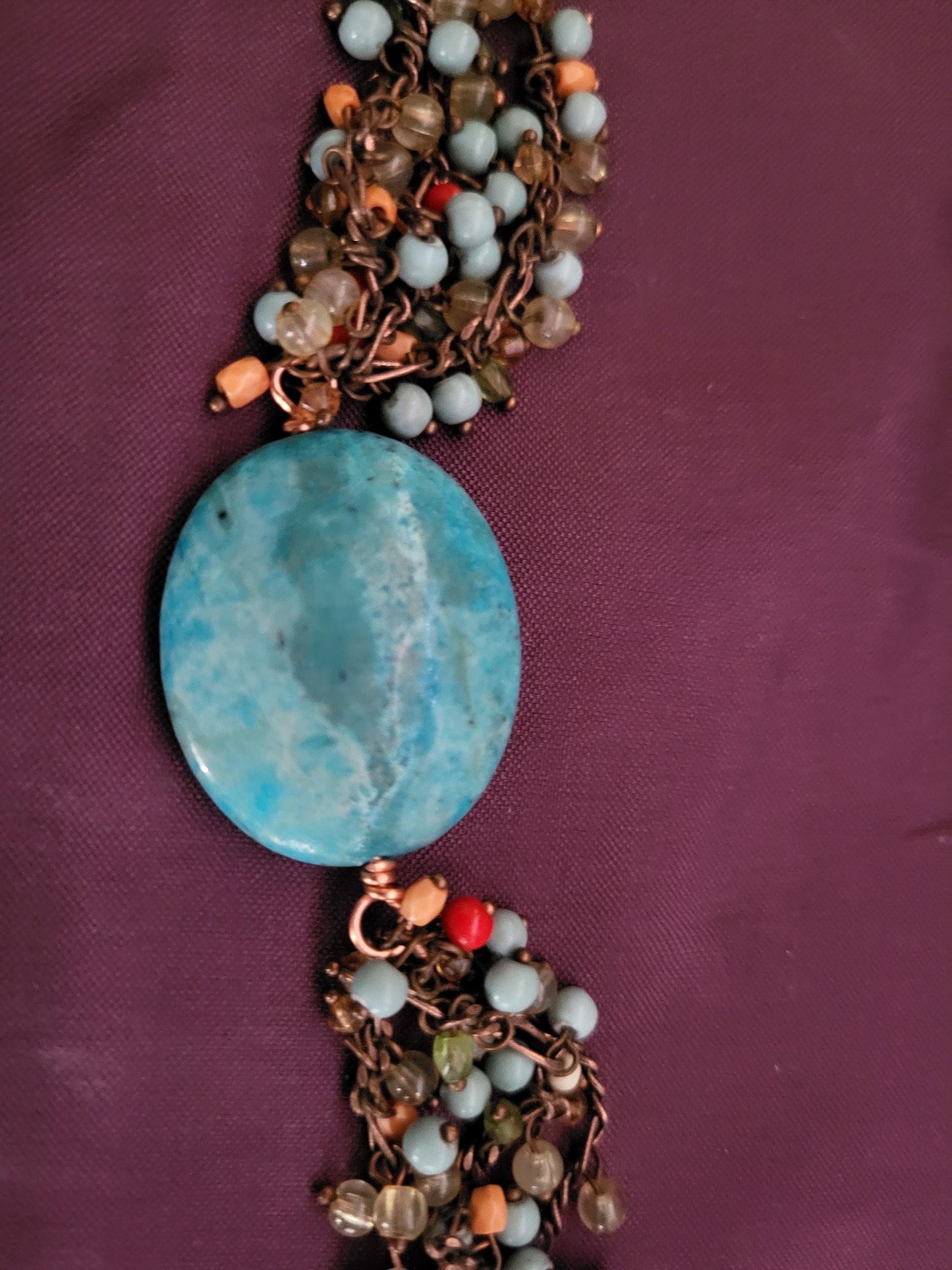 Amazonite and multiple stone beaded Bracelet Handmade
